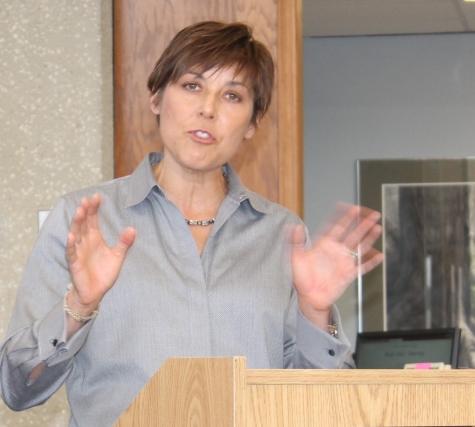 Author Sandra Moran spoke at the Allen library this fall as part of the new cultural series.