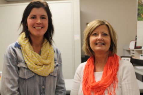Kim Murray, left, and Vickie Curry helps Allen students with financial aid.