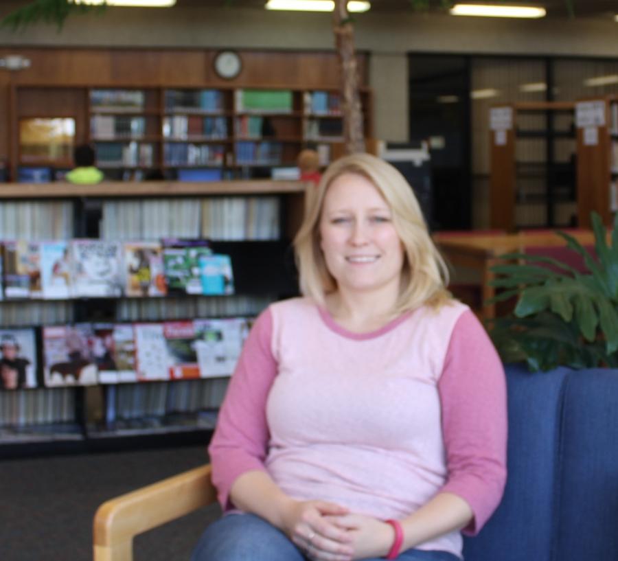Sandy Moore is in her first year as director of the Allen Library.