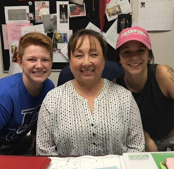 Leigh-Anne Bartlett, from left, Tracy Lee and Hailey Jones enjoy some time together.