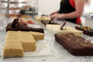 The Bijou Confectionary makes various flavors of fresh homemade fudge daily, attracting residents of Southeast Kansas to their newly opened shop.