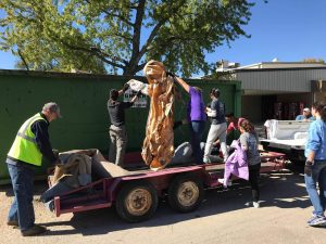 Students and Community volunteers alike played a big role cleaning the yards of 19 La Harpe homes on Oct. 20. 