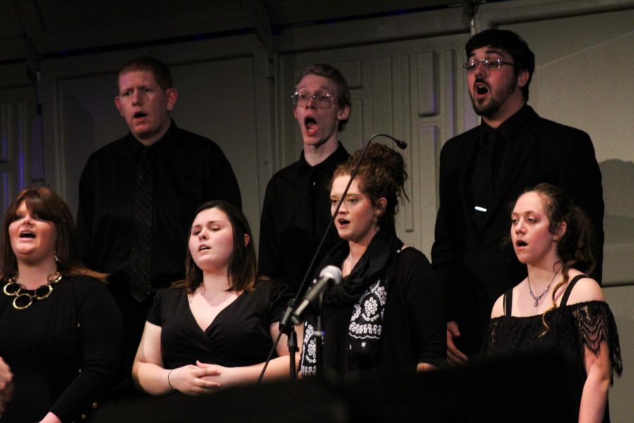Fort Scott Community College Choir performed Hallelujah and Im A Believer during their set.