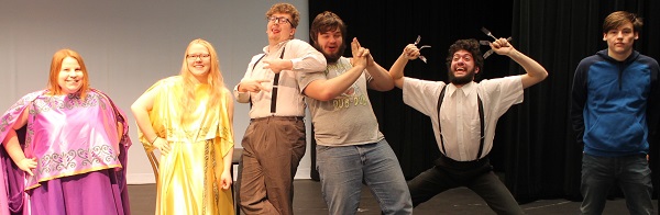 Kathryn Woodruff, from left, Carolyn Appleton, Austin Wickwire, Julius Hodges, Judd Wiltse and Morgan Jett are student directors for the Allen One-Acts this weekend.