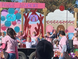 The local dance academy float at this years Farm City days was just one of many participants in the parade.