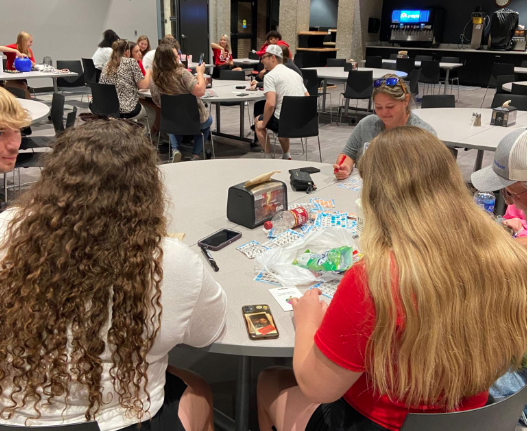 Students and members of the community come together for bingo night hosted by Allen Spirit Squad