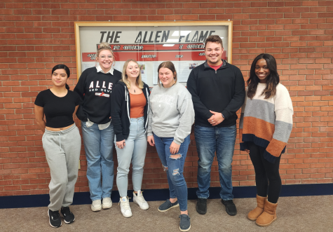 Pictured Left to Right: Sarah Navidad, Jailynn Goforth, Sondra Owings-Priest, Zoie Baker, Bret Hawkesworth, Hope Kamanga (not pictured - Andres Garcia)