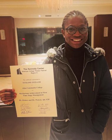 Titilope Oyelami won the Kennedy Center American College Theatre Festival Region V award for First Time Stage Management.