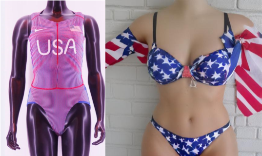 Left: Nikes 2024 Olympic outfit.  Right: Nikes proposed 2028 Olympic outfit. 